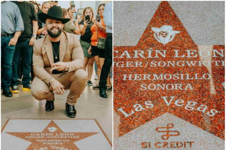 Carín León ya tiene su estrella en el Paseo de la Fama de Las Vegas