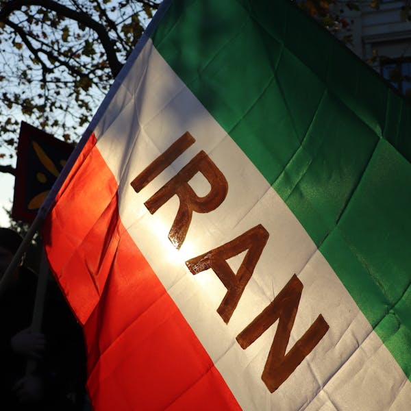 Close Up Shot of an Iran Flag