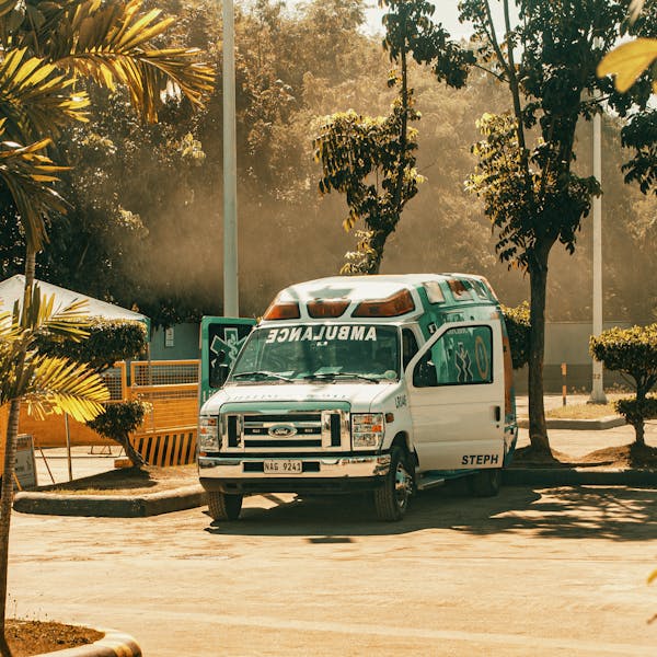 Photo of Ambulance Parked in Parking Lot