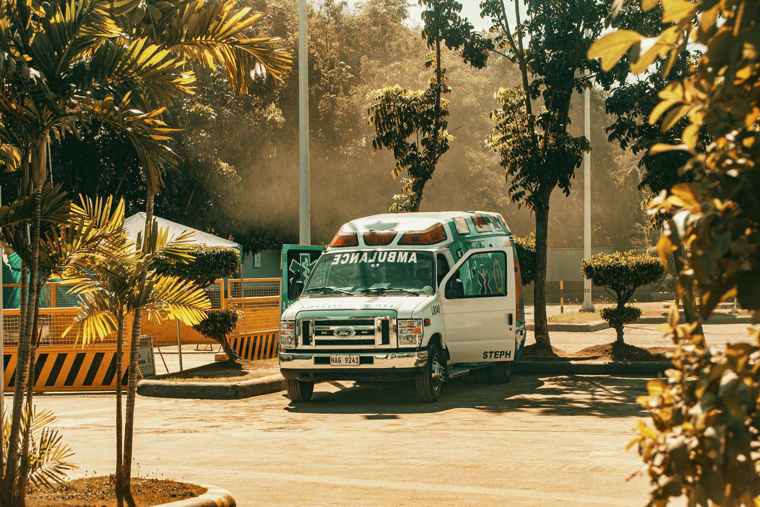 Photo of Ambulance Parked in Parking Lot