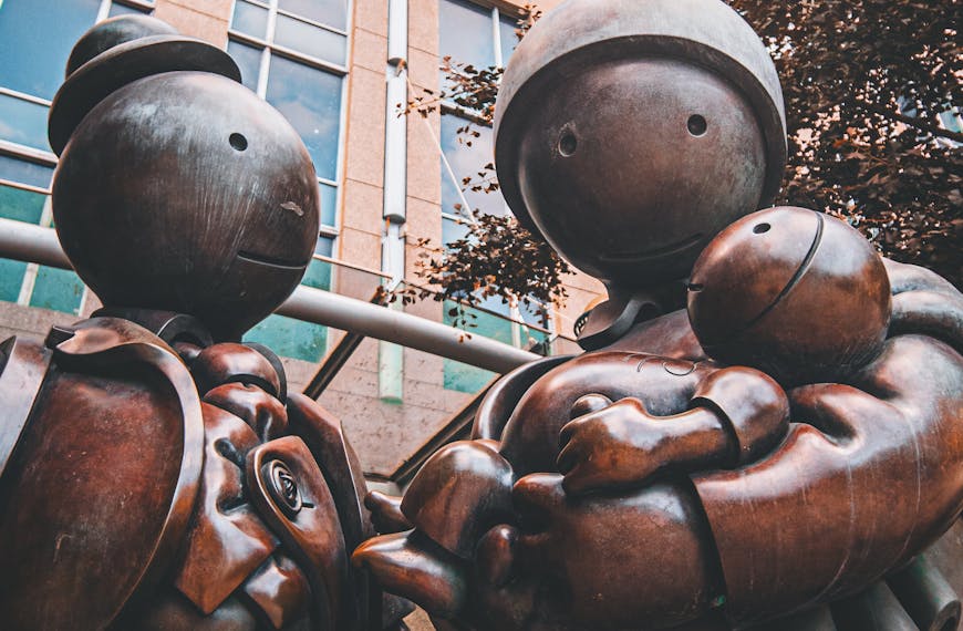 The Immigrant Family Statue in Toronto, Ontario, Canada