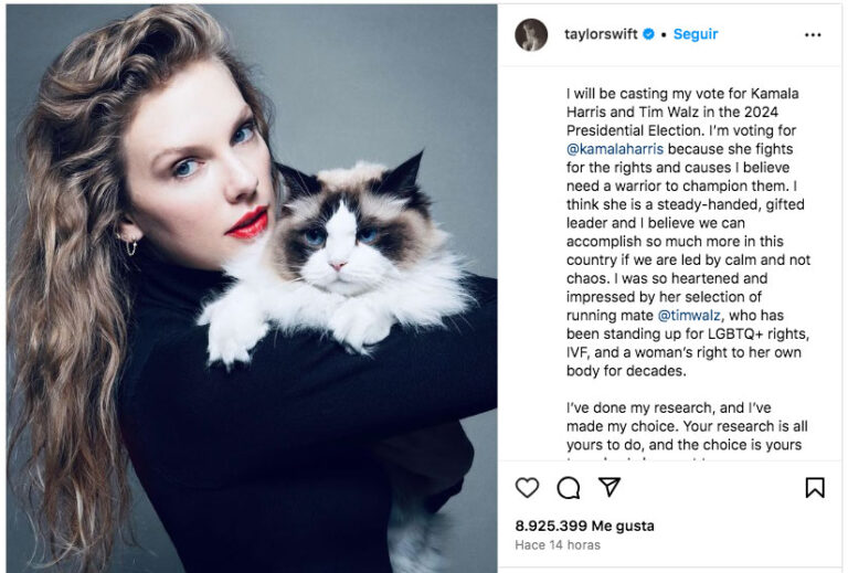 El enorme respaldo de Taylor Swift