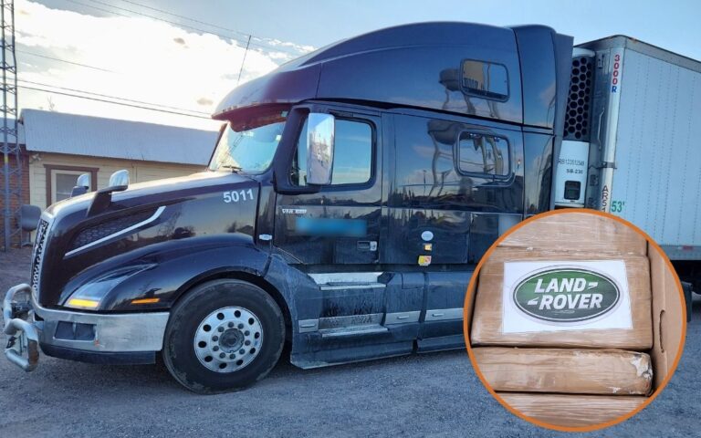 Policías de Arizona encuentran 550 libras de cocaína escondidas en un tractocamión