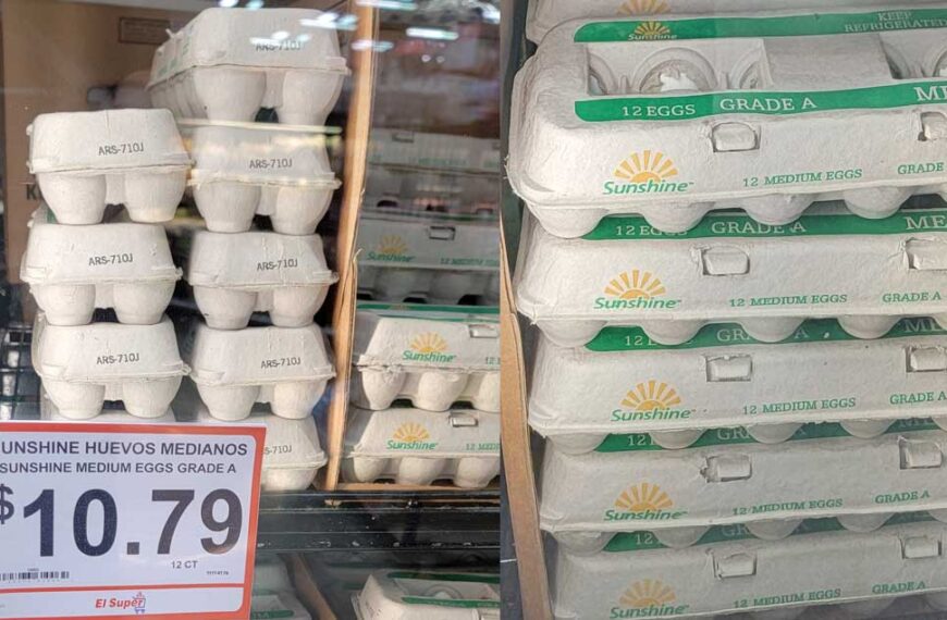 Golpea alza en huevo y gasolina a la economía de las familias en Estados Unidos