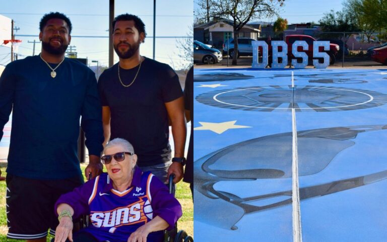 Honran a Devin Booker, jugador de Phoenix Suns, con nueva cancha de basquetbol en Central Park