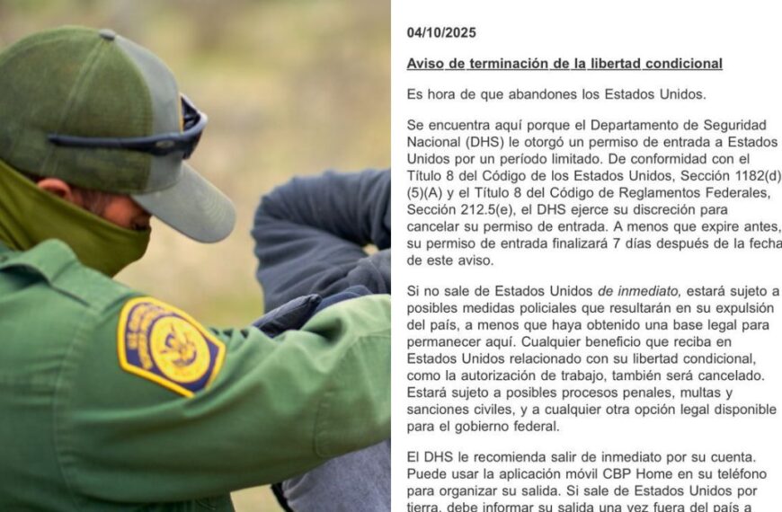 “Es hora de que abandones EU”: DHS envía correo a inmigrantes que recibieron parole humanitario con CBP One