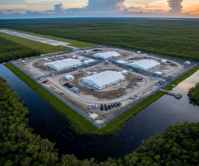 Juez federal ordena desmantelamiento de ‘Alligator Alcatraz’