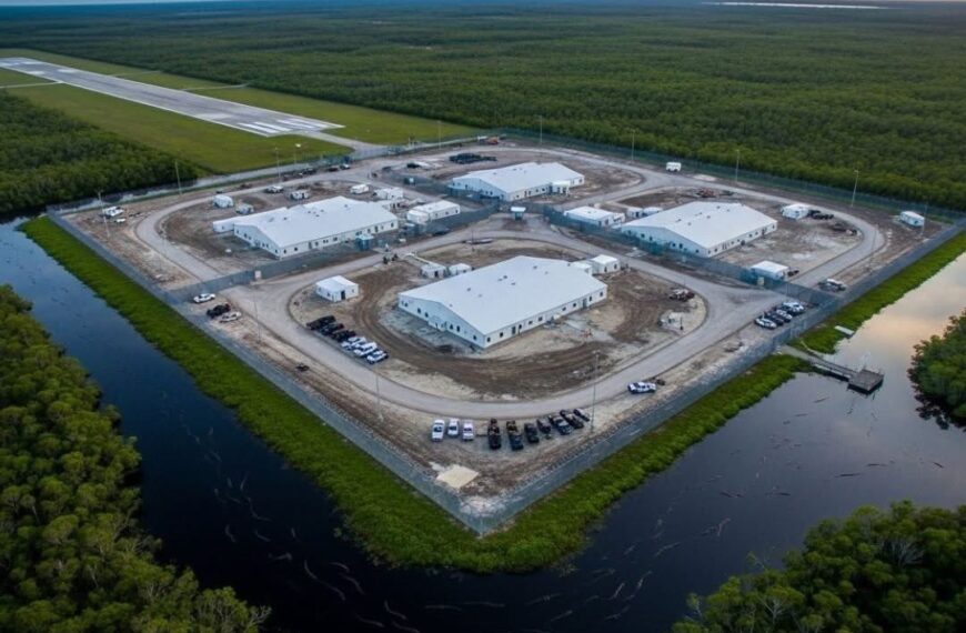 Juez federal ordena desmantelamiento de ‘Alligator Alcatraz’