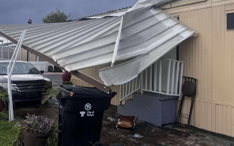 Tormenta provoca daños en Tempe: árboles caídos y cortes de luz