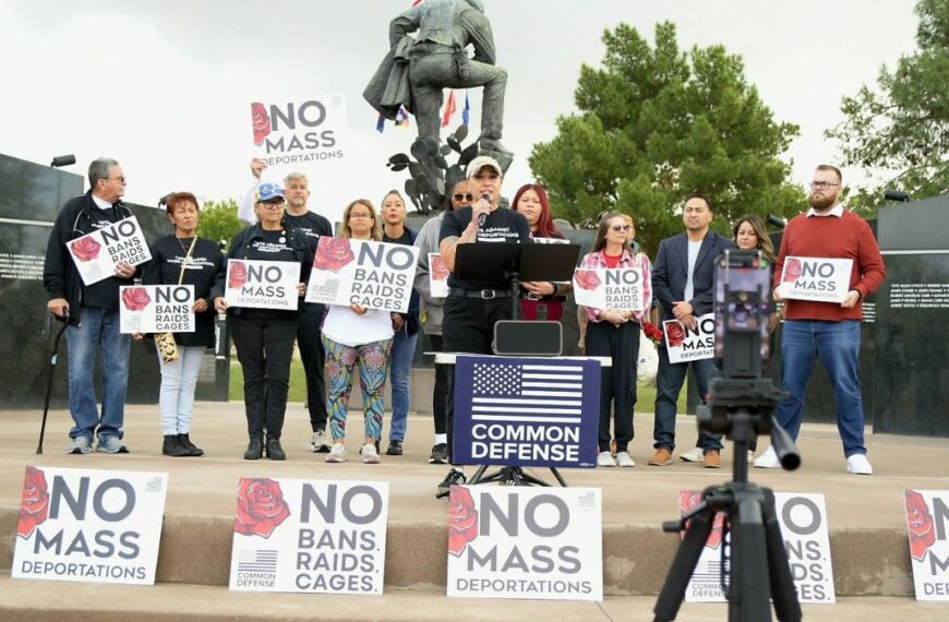 Alzan la voz por veteranos detenidos por ICE en ‘Rally de las Rosas’