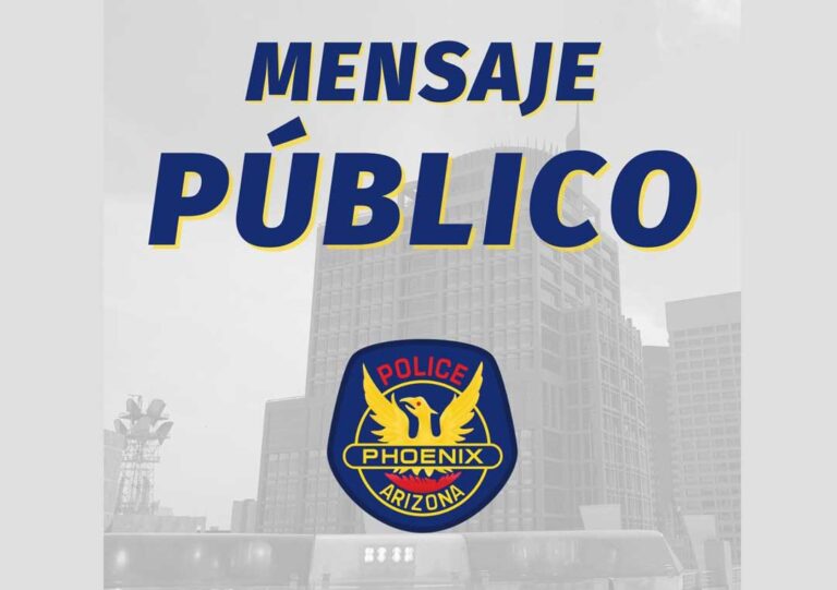 Declaración del Departamento de Policía de Phoenix