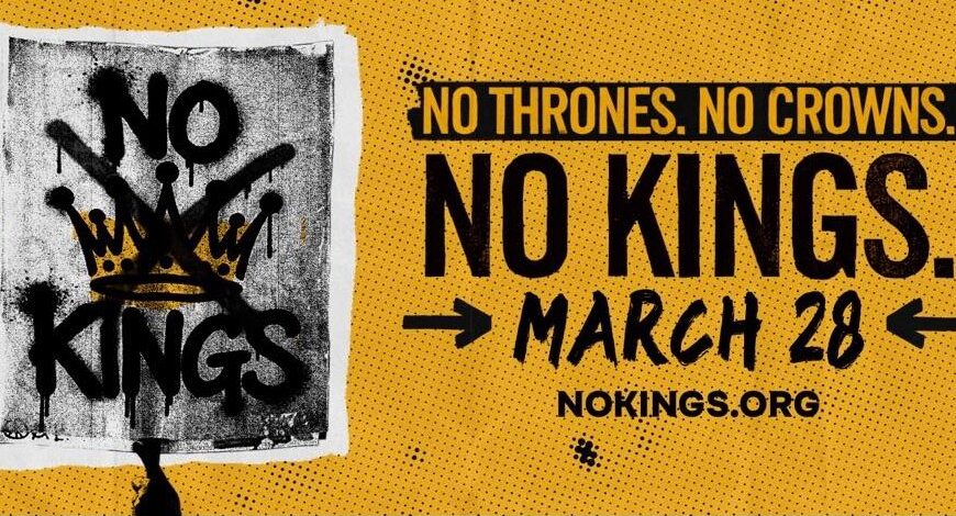 Alistan marchas masivas “No Kings Day 3.0” para el próximo 28 de marzo