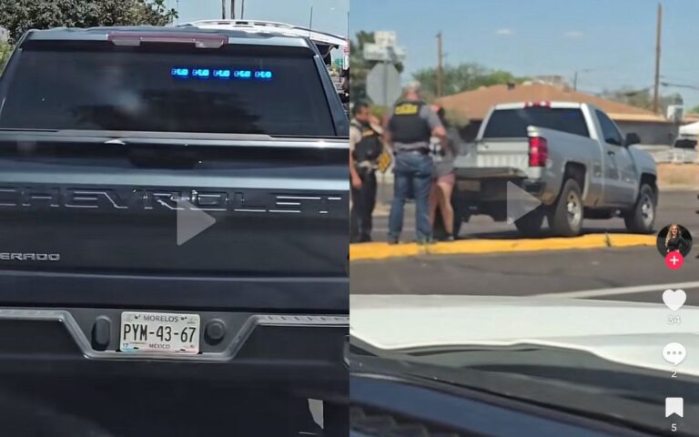 Policía de Phoenix usa placas de México durante operativo