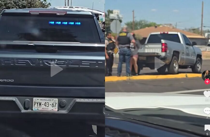 Policía de Phoenix usa placas de México durante operativo