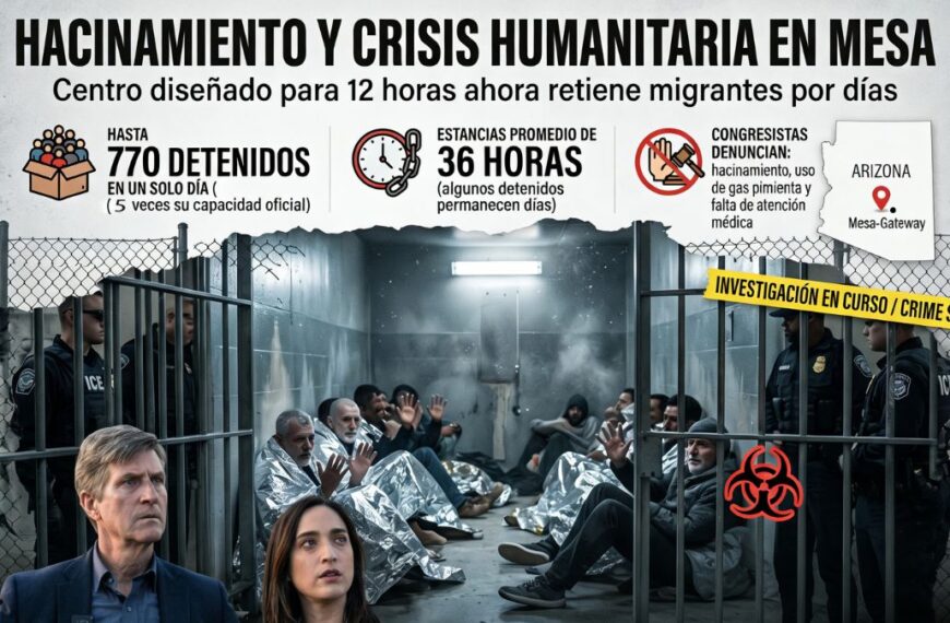 Persisten condiciones inhumanas en instalación ICE de Mesa-Gateway