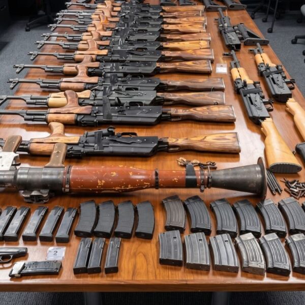 Frenan arsenal en Nogales: Mujer llevaba lanzacohetes RPG