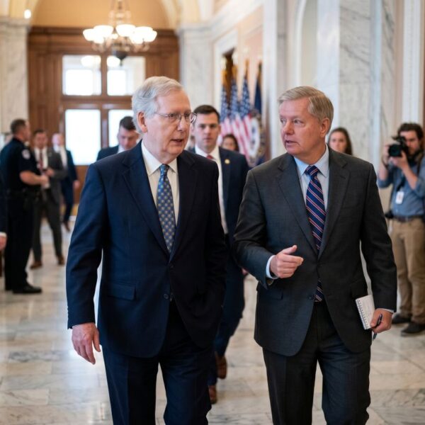 Muere senador Lindsey Graham, mientras el senador Mitch McConnel sigue hospitalizado