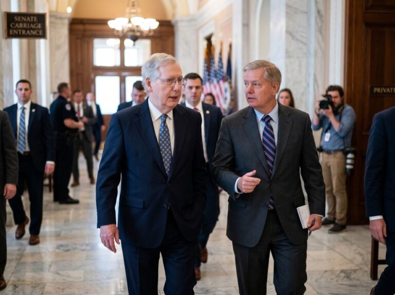 Muere senador Lindsey Graham, mientras el senador Mitch McConnel sigue hospitalizado