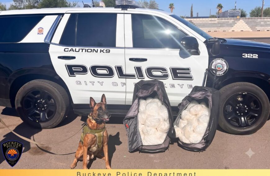 Policía de Buckeye incauta cargamento de metanfetamina