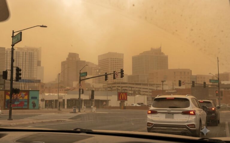 Alertan por aire peligroso en Phoenix tras histórica tormenta de polvo