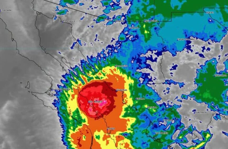 Huracán Polo golpea Sonora como categoría 1; hay alerta naranja