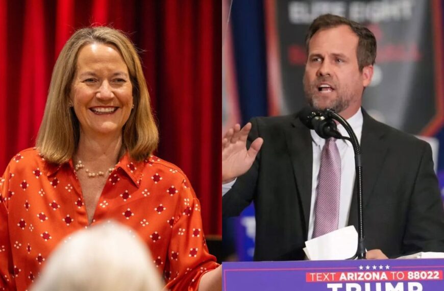 Mayes y Petersen chocan en debate por Fiscalía de Arizona