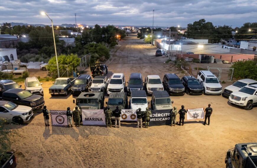 Recuperan en Puerto Peñasco 37 autos robados de Arizona
