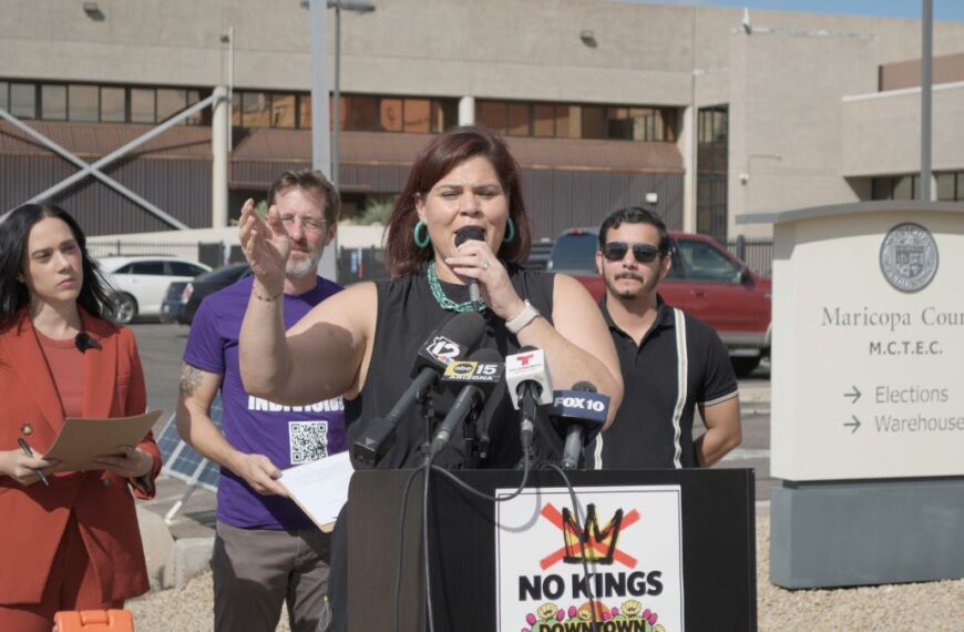 Marcha No Kings impulsa el voto anticipado en Arizona